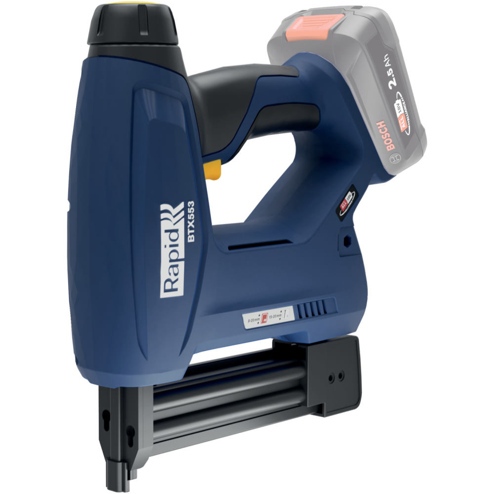Rapid 5001509, P4A, Pistol capsator cu acumulator (doar corpul) BTX553, functional cu capse No.53 si cuie No.8, Bosch Power for All Alliance [2]