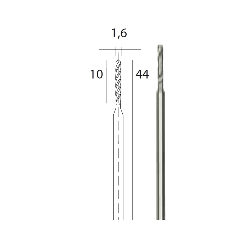 Set 3 burghie HSS, 1.6mm, Proxxon 28858 [1]