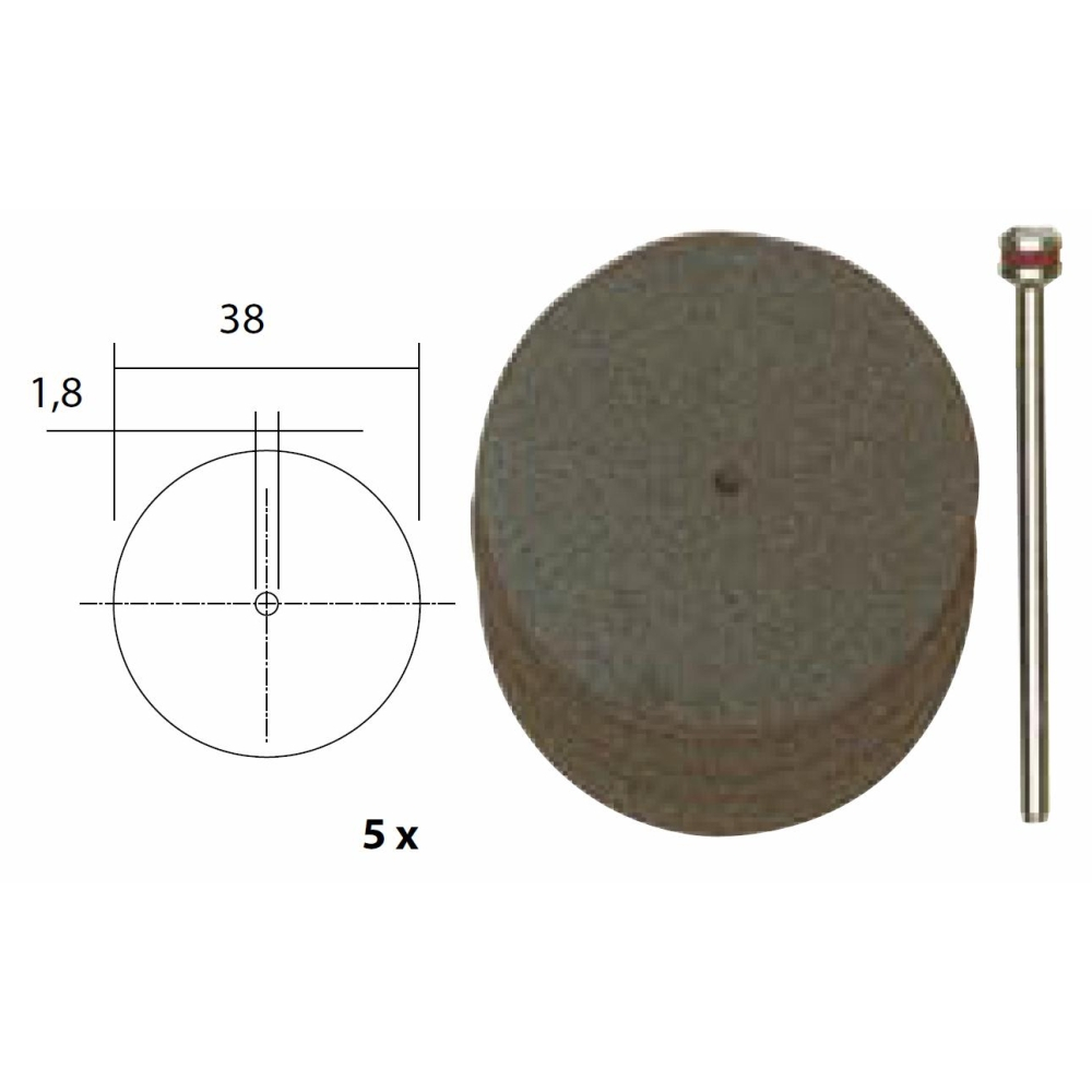 Set 5 discuri din corindon, 38mm, Proxxon 28820 [1]