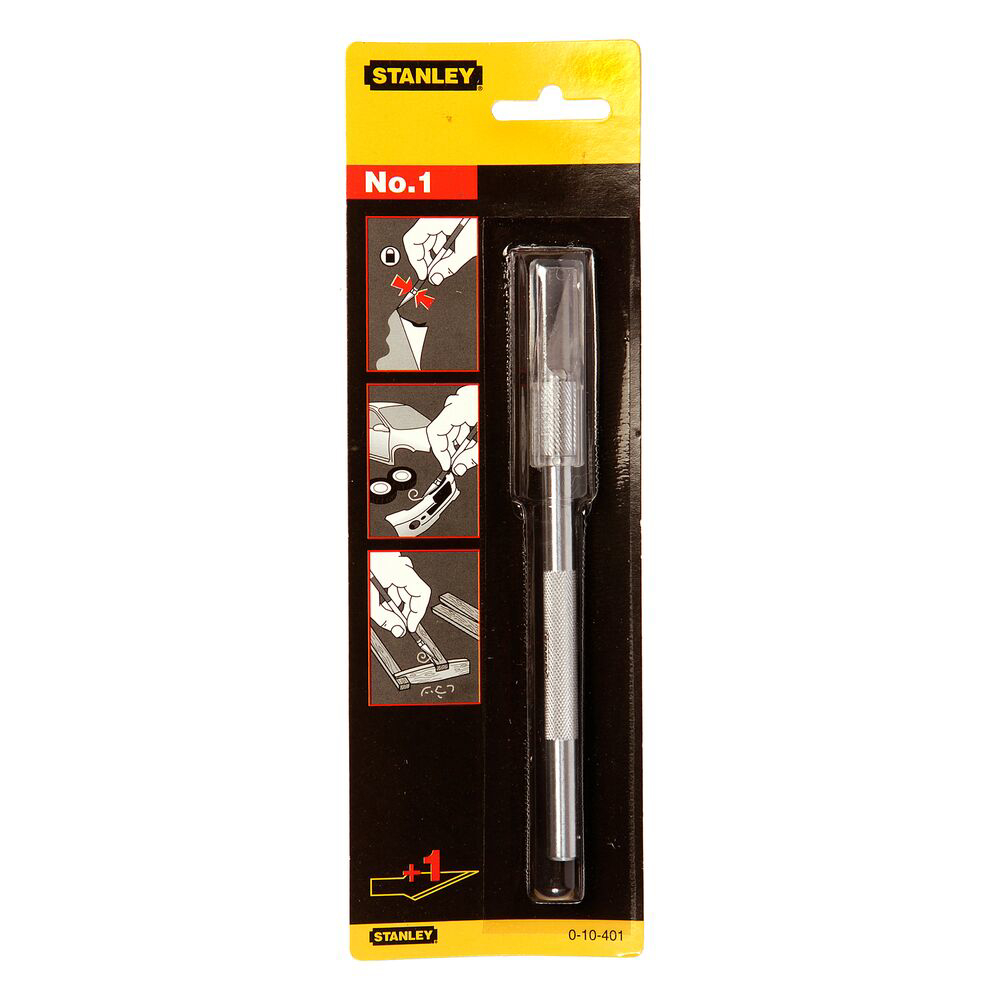 Stanley 0-10-401, Cutit de precizie, maner rotund pentru o buna aderenta, 132mm + o lama [2]