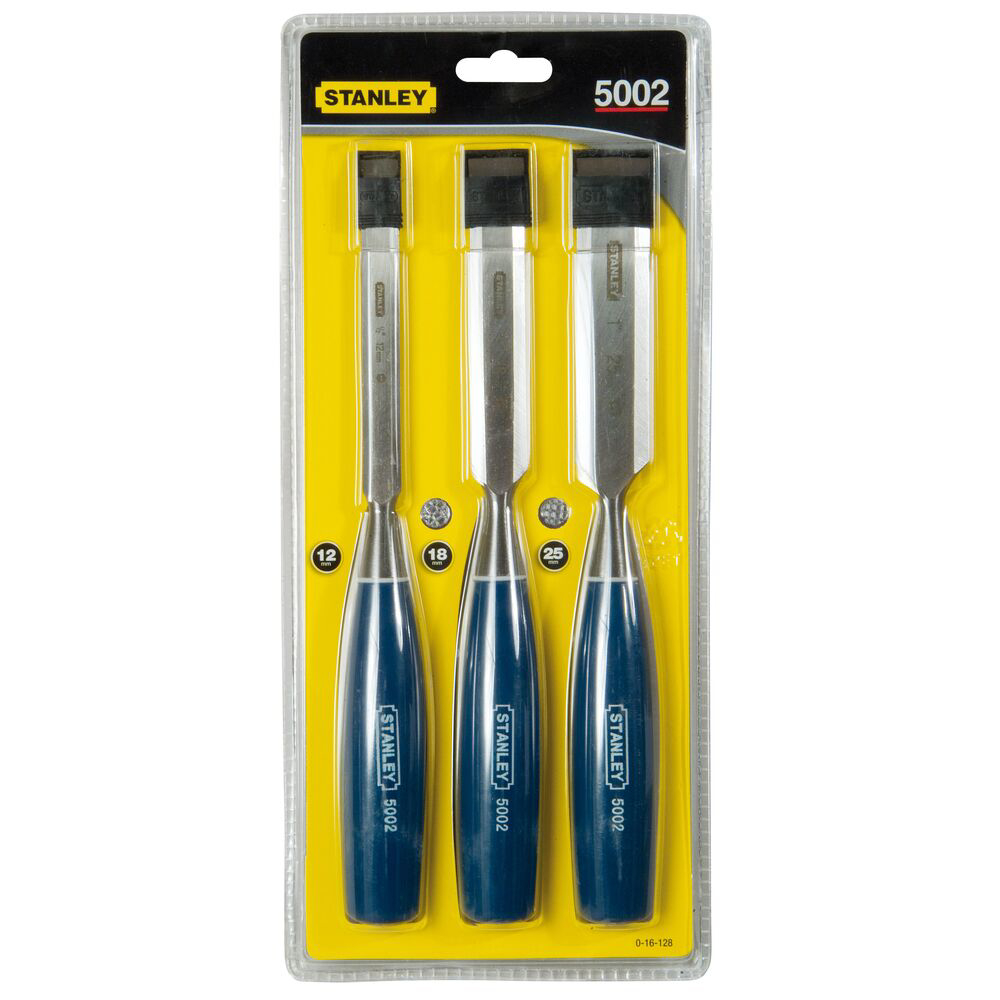 Stanley 0-16-128, set 3 dalte 5002 pentru lemn, 12, 18 si 25mm, blister [1]