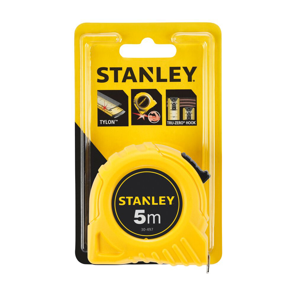 Stanley 0-30-497, ruleta clasica 5m, protectie Tylon, tru-zero, 5m x 19mm, blister [3]