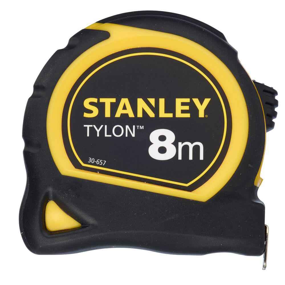Stanley 0-30-657, ruleta Tylon 8m, tru-zero, protectie din cauciuc, anti-alunecare, 8m x 25mm, blister [0]