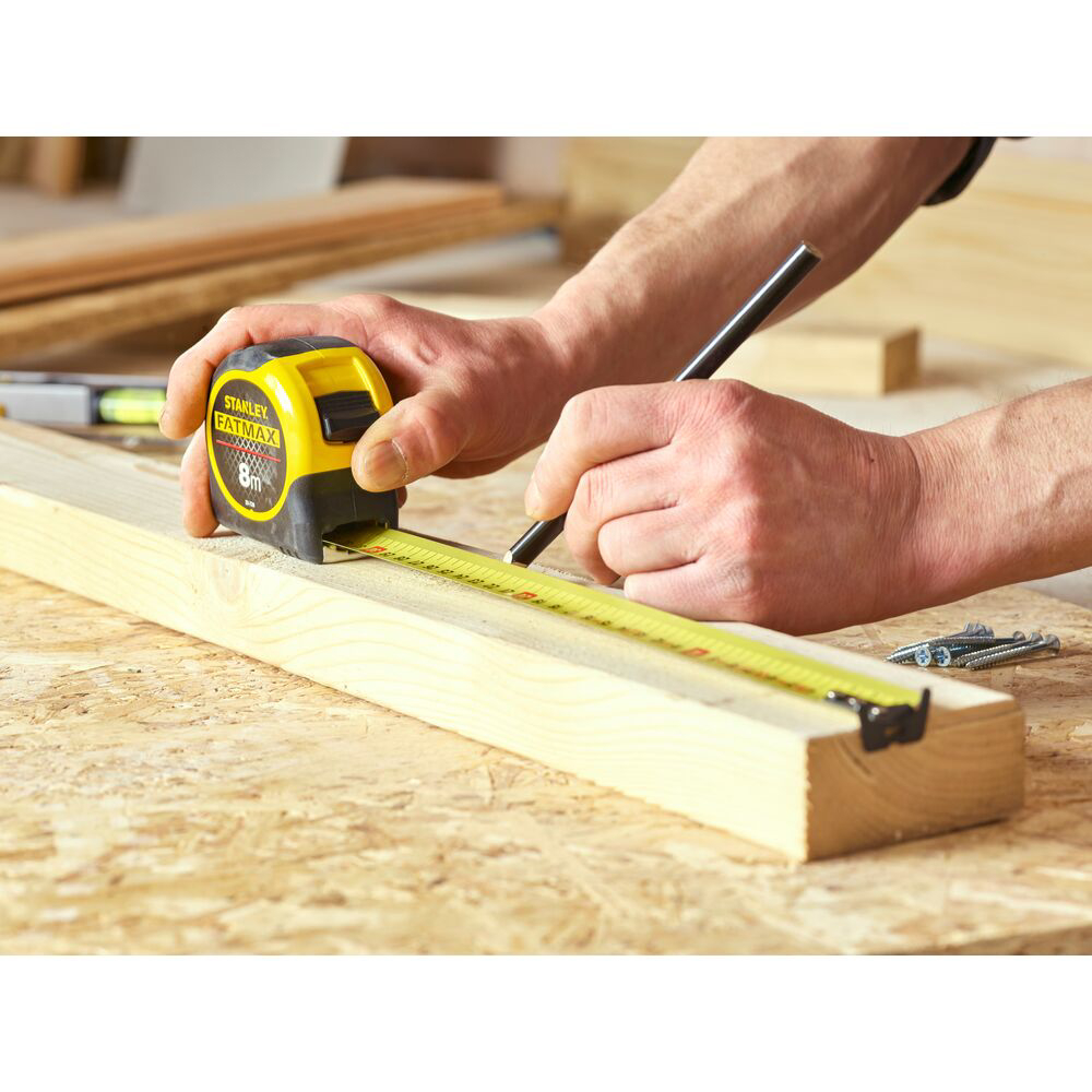 Stanley 0-33-728, ruleta fatmax 8m, Mylar®, BladeArmor, tru-zero, rupere la 3.35m, 8m x 32mm, blister [15]