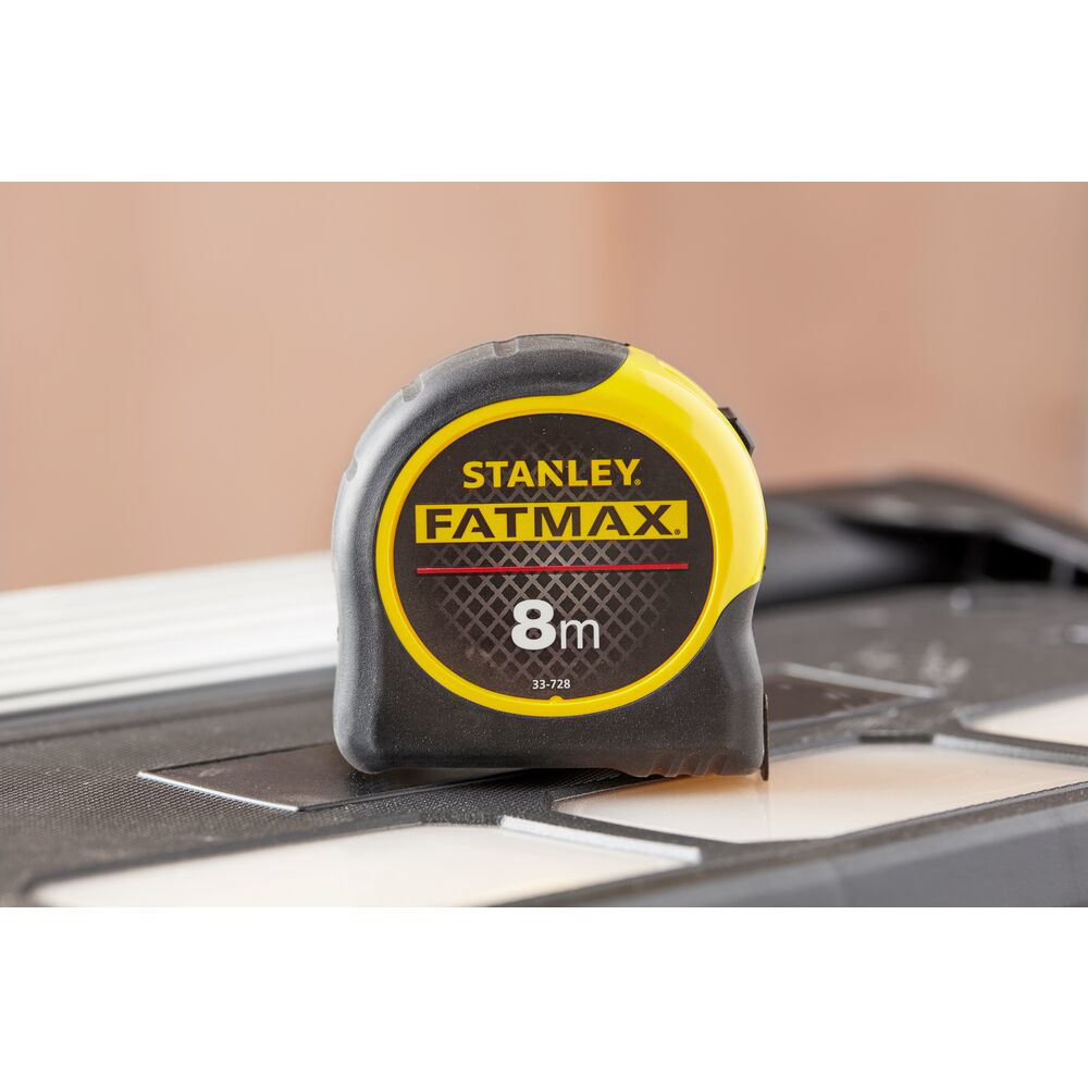 Stanley 0-33-728, ruleta fatmax 8m, Mylar®, BladeArmor, tru-zero, rupere la 3.35m, 8m x 32mm, blister [8]