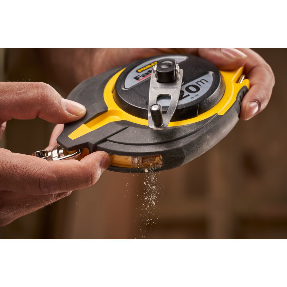 Stanley 0-34-133, ruleta fatmax inchisa 20m, cu banda din fibra de otel, carabina cu agatatoare, angrenaj de multiplicare, 20m x 10mm, blister [8]