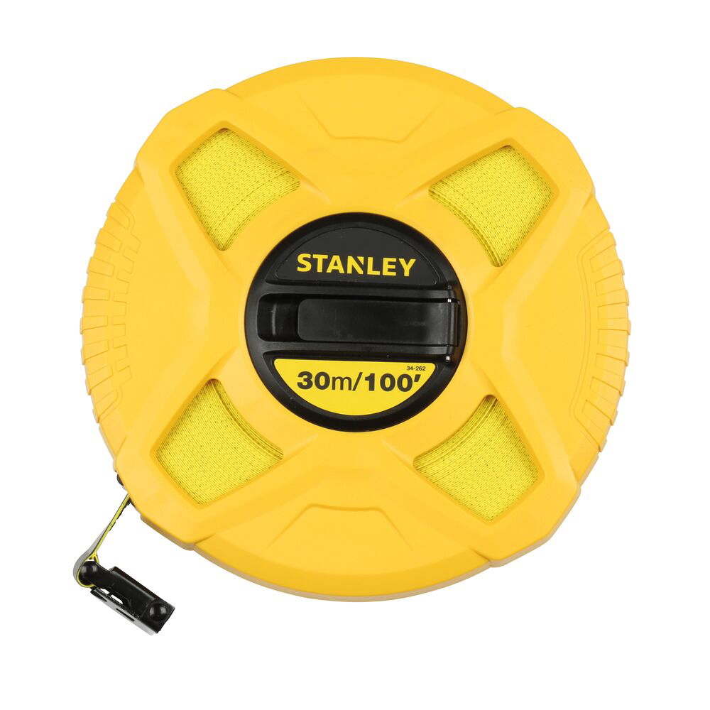 Stanley 0-34-262, ruleta inchisa cu banda de fibra de sticla 30m, tru-zero, vizibilitate ridicata, 30m x 13 mm, blister [0]