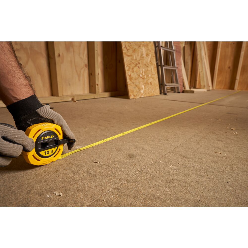 Stanley 0-34-295, ruleta inchisa cu banda de fibra de sticla 10m, tru-zero, vizibilitate ridicata, 10m x 13 mm, blister [3]