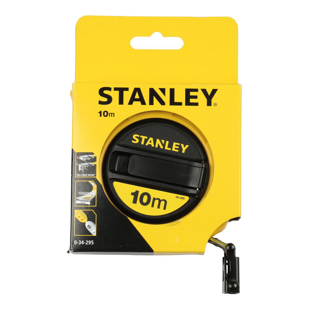 Stanley 0-34-295, ruleta inchisa cu banda de fibra de sticla 10m, tru-zero, vizibilitate ridicata, 10m x 13 mm, blister [2]