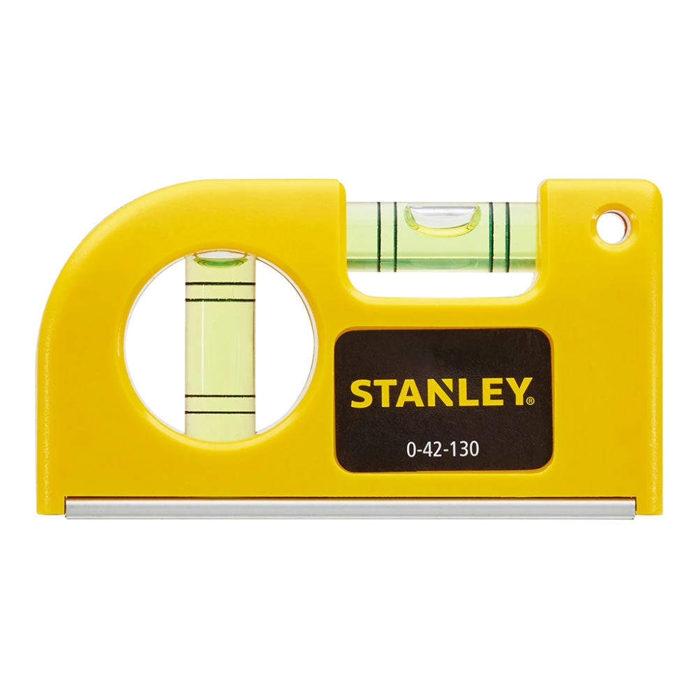 Stanley 0-42-130, nivela magnetica de buzunar, 8.7 cm, 2 fiole, blister [1]