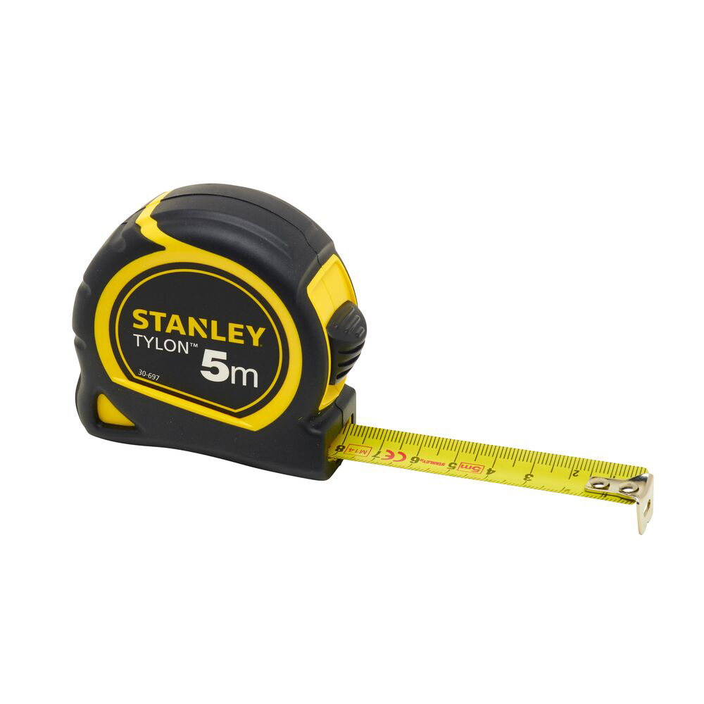 Stanley 1-30-697, ruleta Tylon 5m, tru-zero, protectie din cauciuc, anti-alunecare, 5m x 19mm [2]