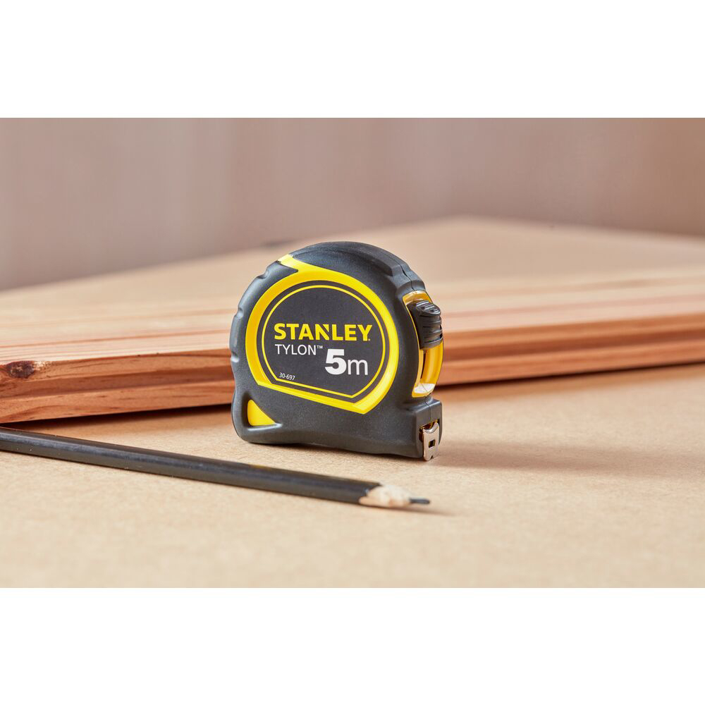 Stanley 1-30-697, ruleta Tylon 5m, tru-zero, protectie din cauciuc, anti-alunecare, 5m x 19mm [3]