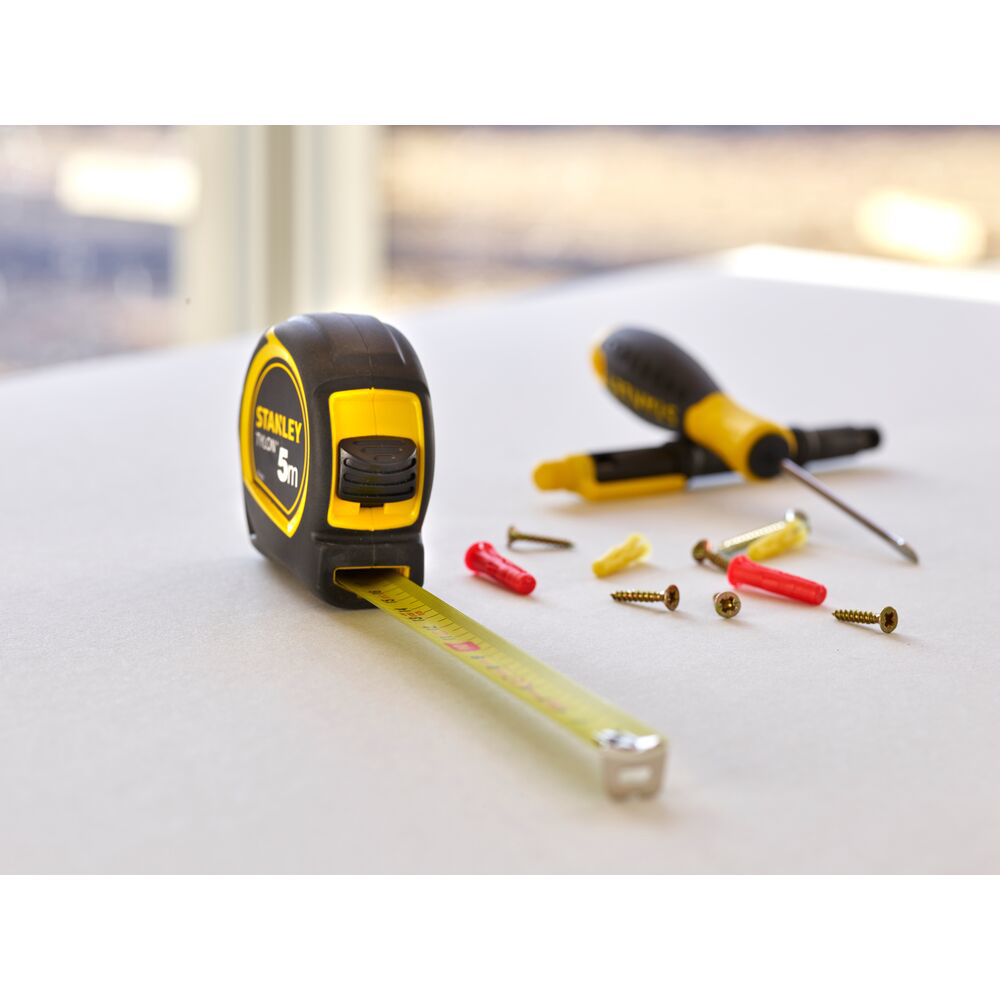 Stanley 1-30-697, ruleta Tylon 5m, tru-zero, protectie din cauciuc, anti-alunecare, 5m x 19mm [4]