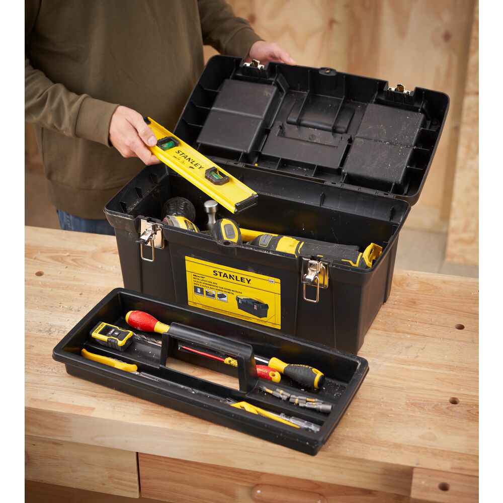 Stanley 1-92-066, cutie de depozitare 19' cu inchizatoare metalica, 2 organizatoare si tava [4]