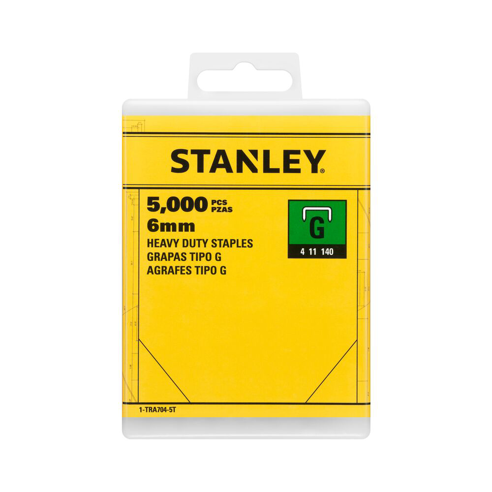 Stanley 1-TRA704-5T, capse pentru aplicatii profesionale, 6mm, 5000 buc tip G 4/11/140, blister [0]