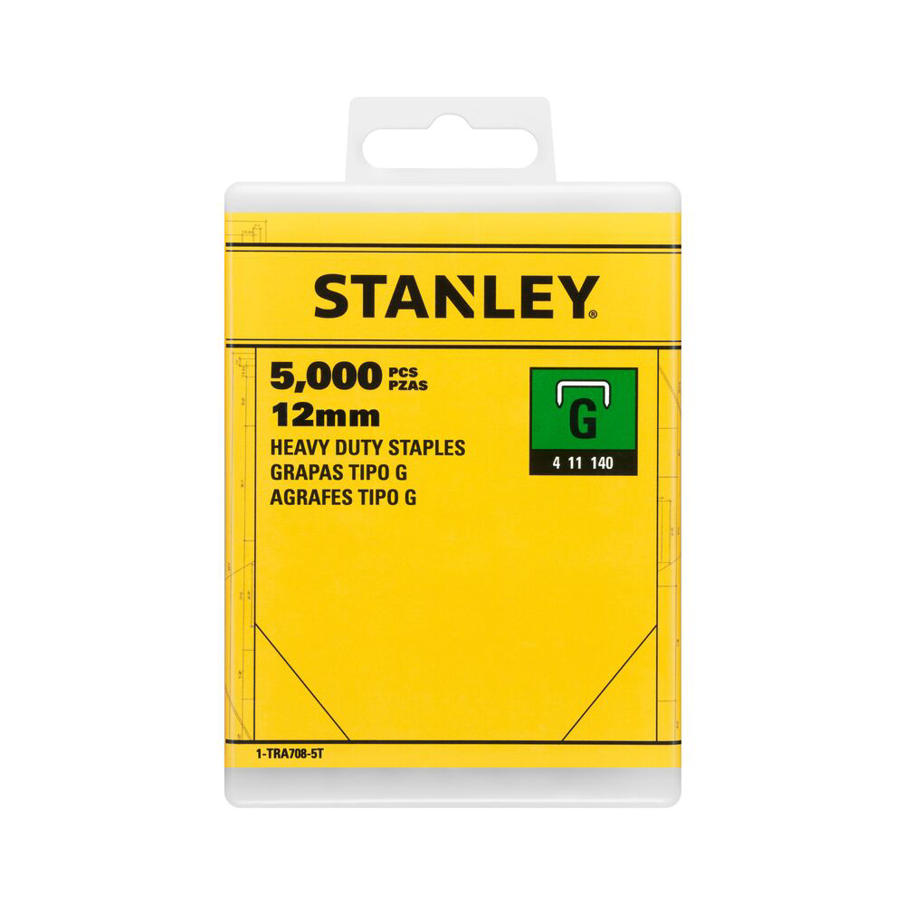 Stanley 1-TRA708-5T, capse pentru aplicatii profesionale, 12mm, 5000 buc tip G 4/11/140, blister [0]