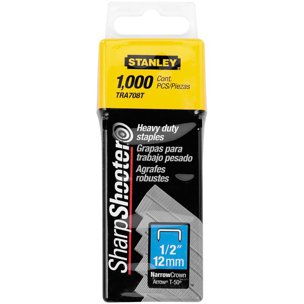 Stanley 1-TRA708T, capse 1/2 ' pentru aplicatii profesionale, 12mm, 1000 buc tip G 4/11/140, blister [1]