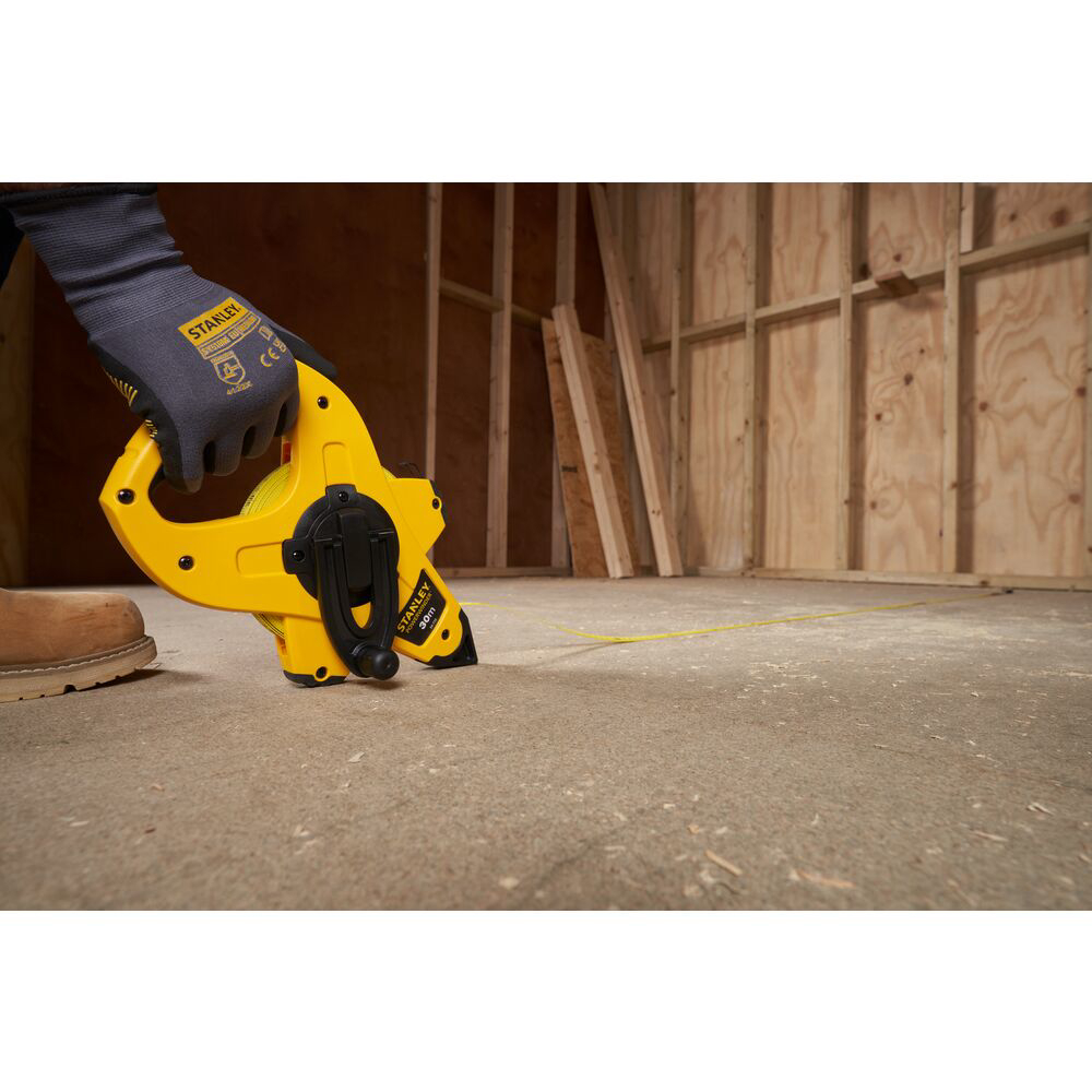 Stanley 2-34-772, ruleta deschisa cu banda din fibra de sticla 30m, PowerWinder, carlig tru-zero, mulinare rapida, 30m x 12.7mm [4]