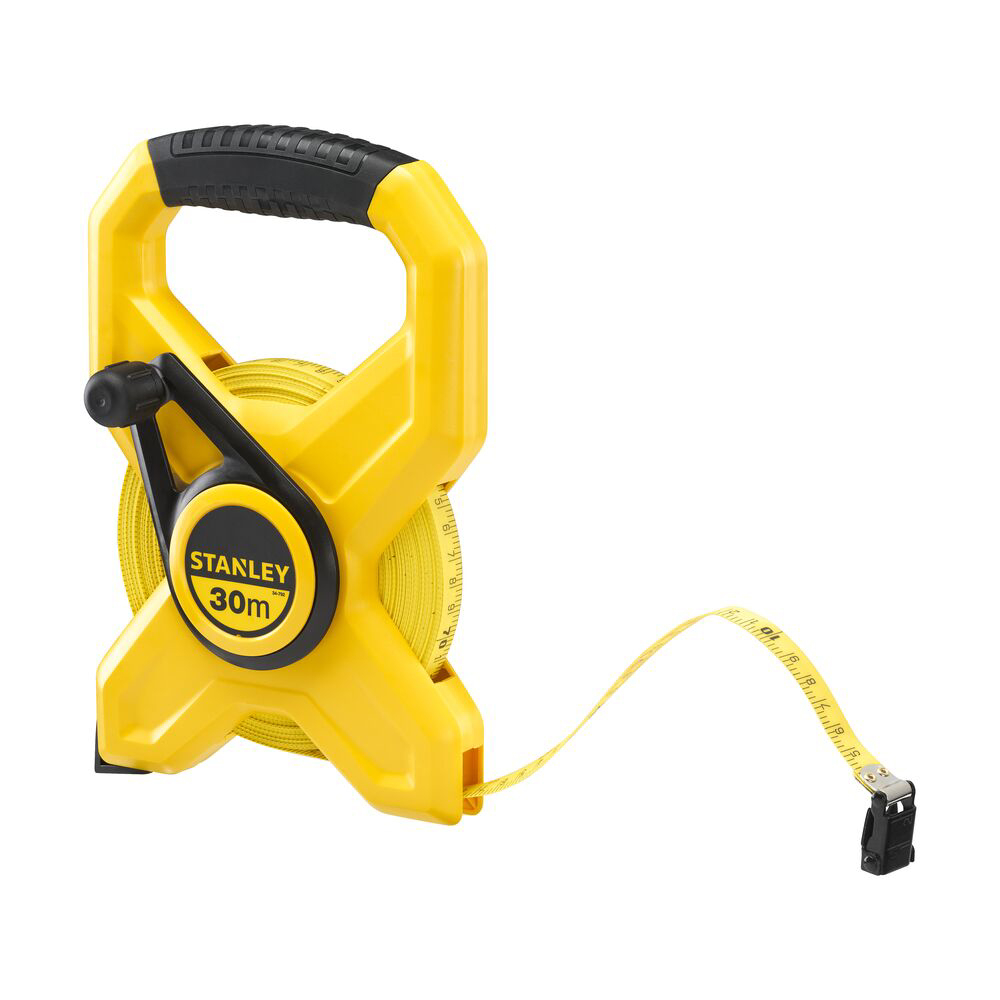Stanley 2-34-792, ruleta deschisa cu banda din fibra de sticla 30m, masurari de precizie, tru-zero, rezistenta la coroziune, 30m x 13mm, blister [1]