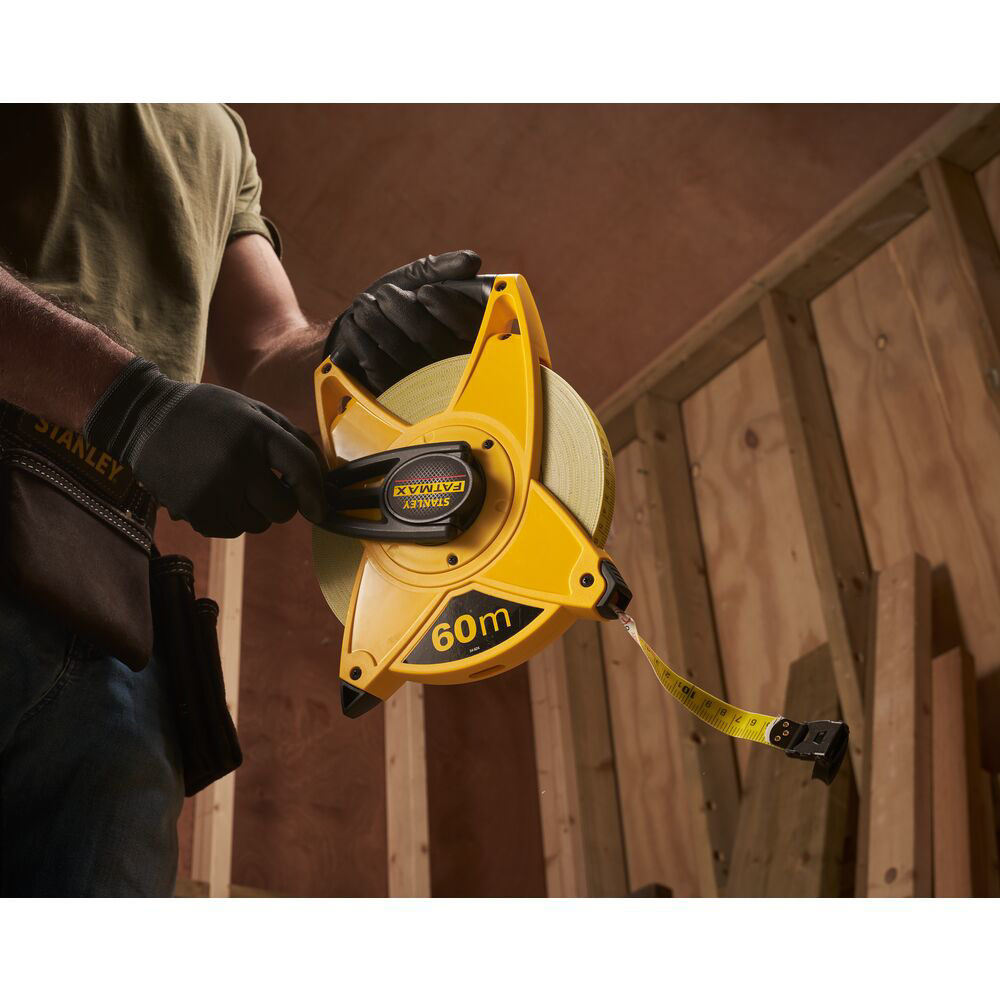 Stanley 2-34-824, ruleta deschisa fatmax cu banda din fibra de sticla 60m, mulinare rapida, tru-zero, 60m x 19mm, blister [3]