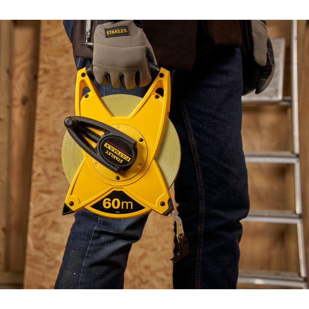 Stanley 2-34-824, ruleta deschisa fatmax cu banda din fibra de sticla 60m, mulinare rapida, tru-zero, 60m x 19mm, blister [2]
