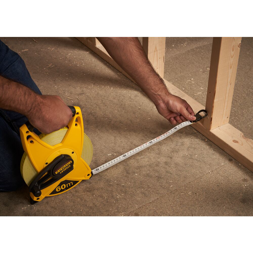 Stanley 2-34-824, ruleta deschisa fatmax cu banda din fibra de sticla 60m, mulinare rapida, tru-zero, 60m x 19mm, blister [4]