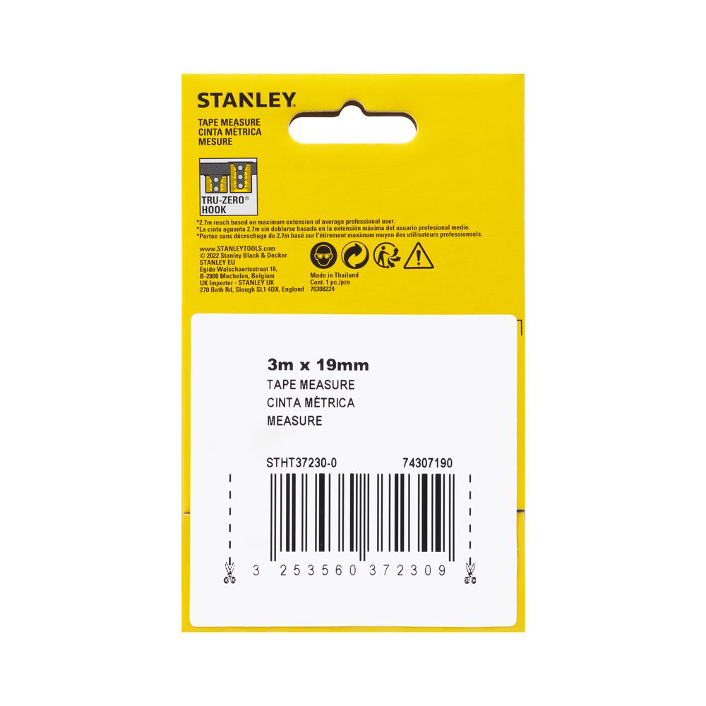 Stanley STHT37230-0, Ruleta 3m CONTROL-LOCK™, BladeArmor®, protectie din cauciuc, carlig muti-prindere, 3m x 19mm [4]