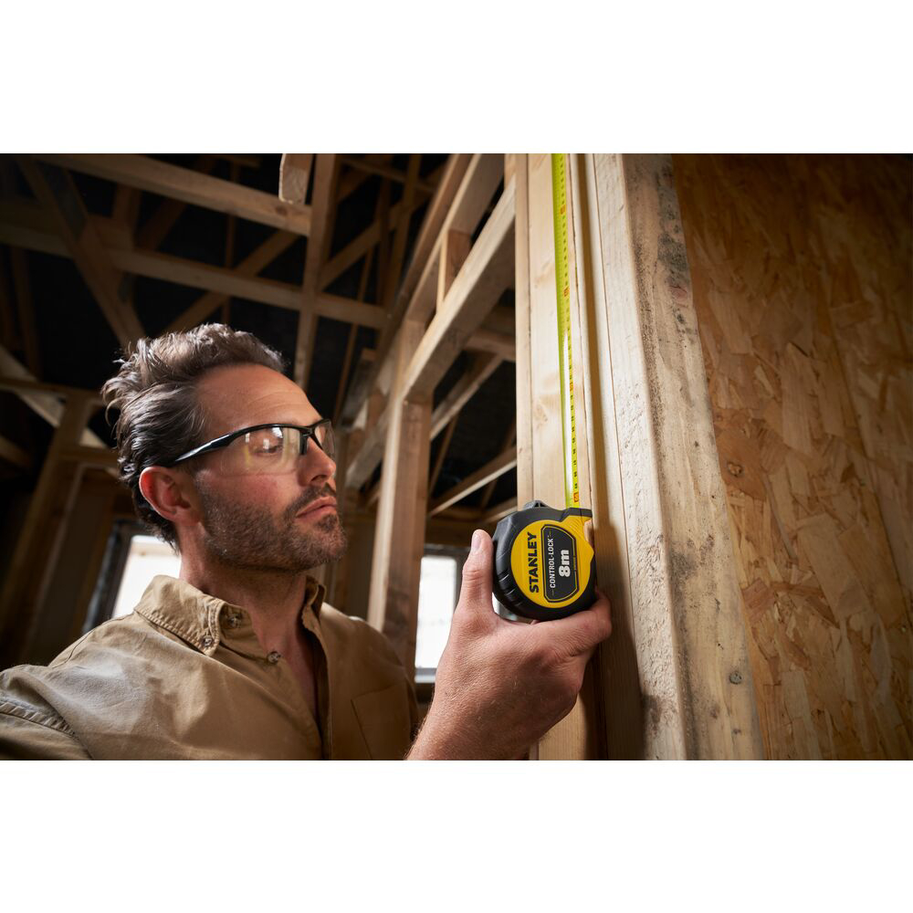 Stanley STHT37232-0, Ruleta 8m CONTROL-LOCK™, BladeArmor®, protectie din cauciuc, frana de deget, magnet detasabil, rupere la 3.5m, tru-zero, 8m x 25mm [13]