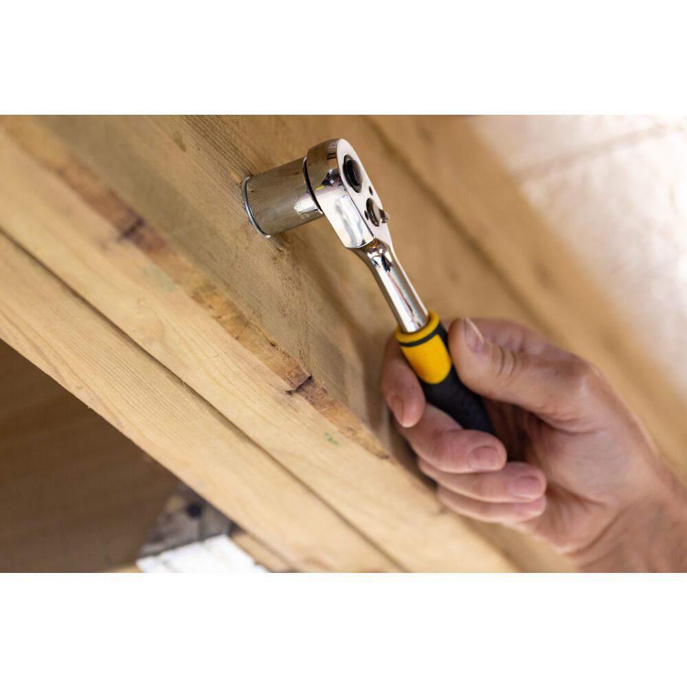 Stanley STMT82666-0, Set clichet 1/4', 72 dinti, 10 tubulare bihexagonale 5.5-14mm, eliberare rapida, maner bimaterial [6]