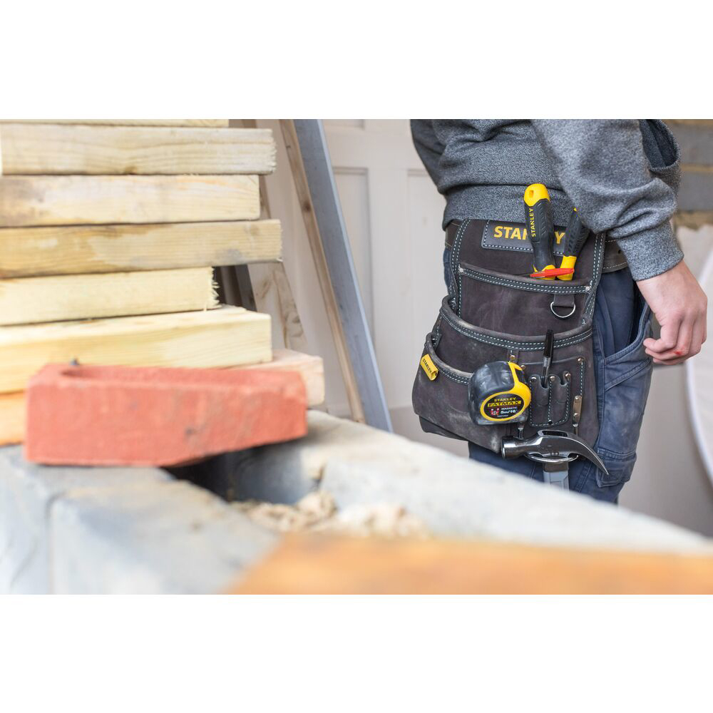 Stanley STST1-80114, suport din piele pentru curea, 3 buzunare pentru scule [6]