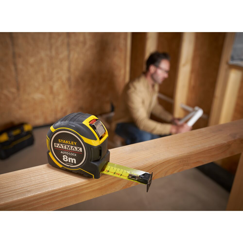 Stanley XTHT0-33501, ruleta autolock fatmax 8m, Mylar®, BladeArmor, magnet fix, 8m x 32mm + un carlig detasabil, blister [11]