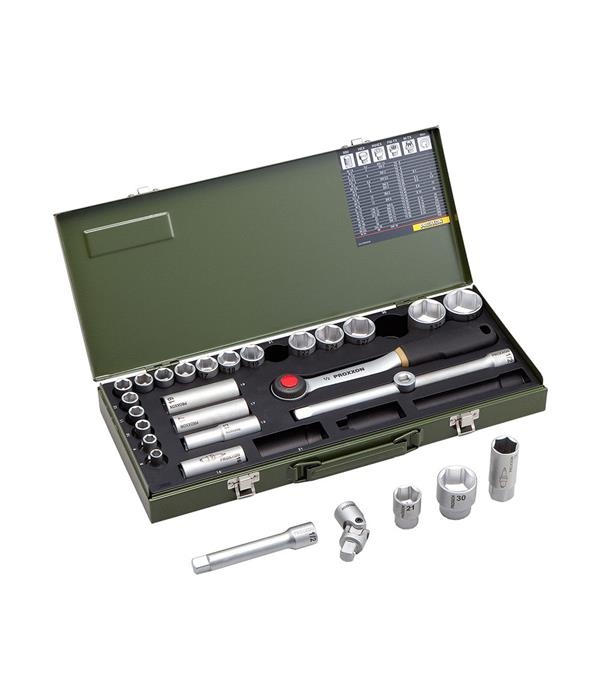 Trusa chei tubulare in cutie de metal, Proxxon 23000, 1/2', 29 buc [2]