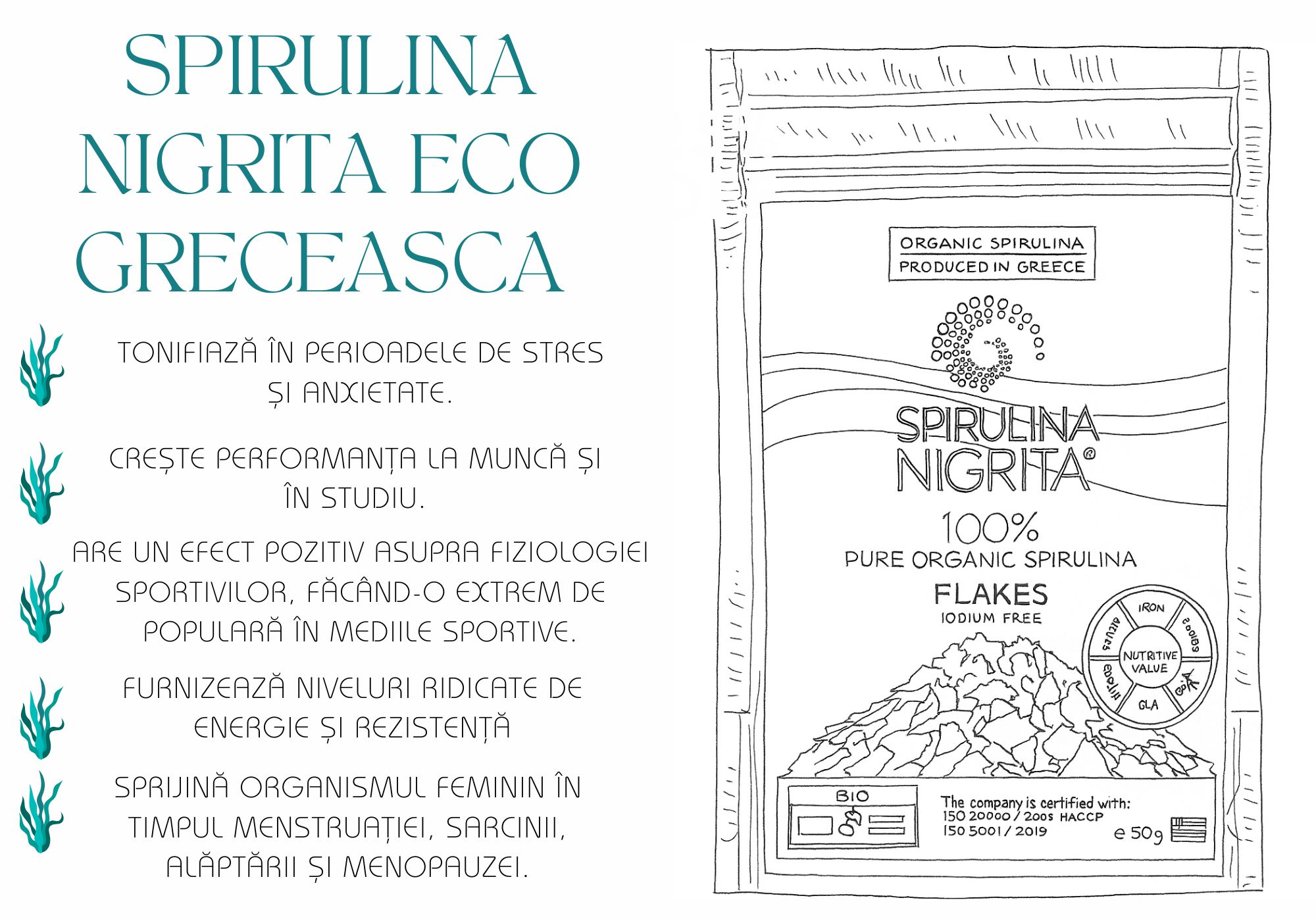 Ce este Spirulina Nigrita Grecească Ecologică și cum se consumă?