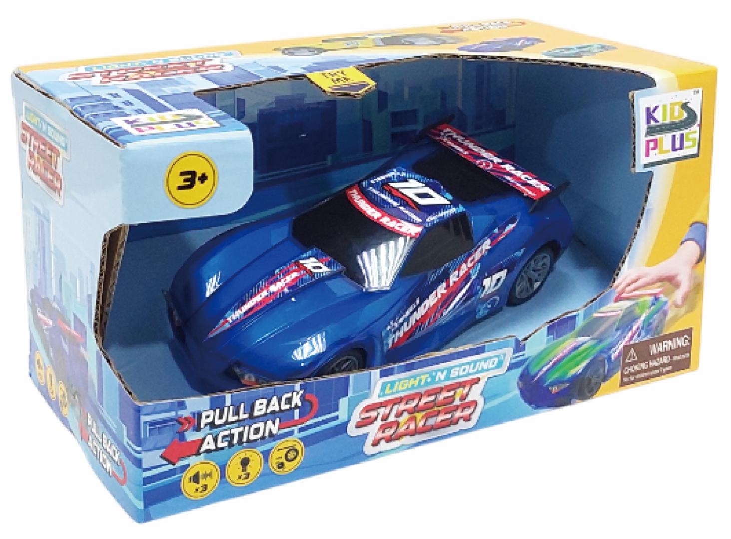 MASINUTA CU LUMINI, SUNETE SI SISTEM PULLBACK RACER, SCARA 1/24, DIVERSE CULORI- ALBASTRU, VERDE SI ROZ [3]