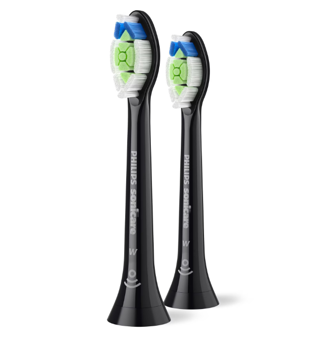 Rezerve PHILIPS Sonicare Optimal White HX6062/88, Pachet de 2 capete de periere, Standard, Click-on, Sincronizarea modurilor BrushSync, Negru, L x A x I (mm) 60x25.7x230.5 [1]