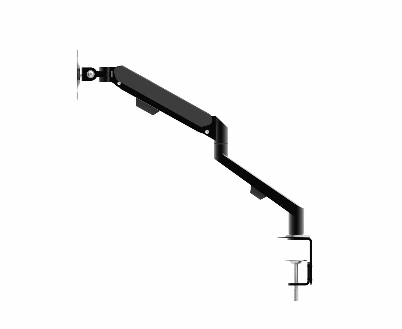 Suport monitor Serioux MM1101, tip: arc cu gaz, reglarea poziției unghiului de înclinare: -45 / + 90 °, pivotant: 180 °, rotatie pentru ambele brate: 360 °, VESA: 75x75mm & 100x100mm, greutate maxima  [4]