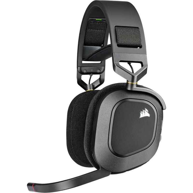 Casti audio - Casti Gaming Head-band Corsair HS80 RGB, Wireless, Negru