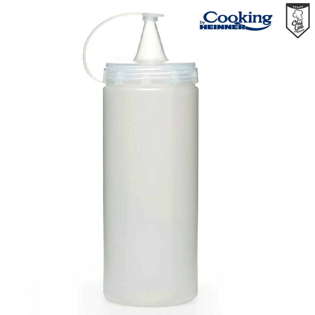 Boluri & Cutii alimente - STICLA DISPENSER PENTRU SOSURI 1000 ML TRANSPARENT, CHEF LINE, COOKING BY HEINNER