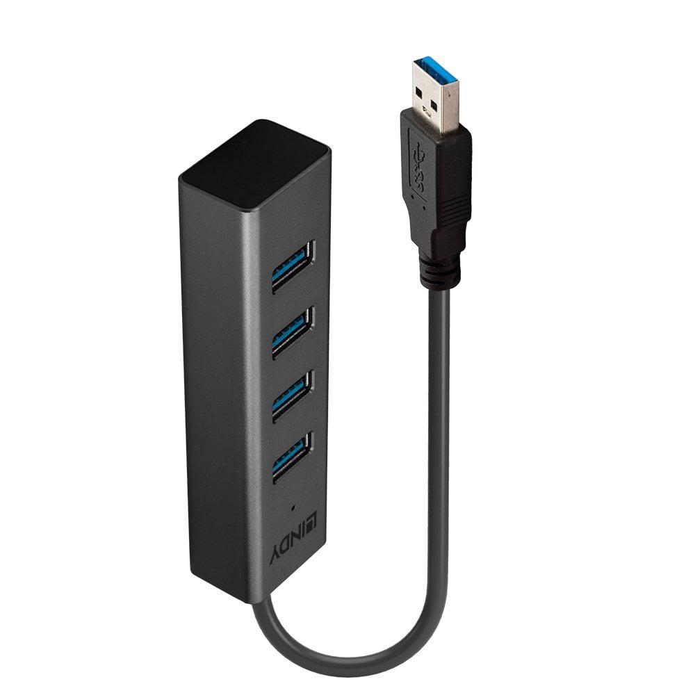 Hub USB Lindy 4 Port USB 3.0 Hub, USB-A, 4 porturi, Negru [2]