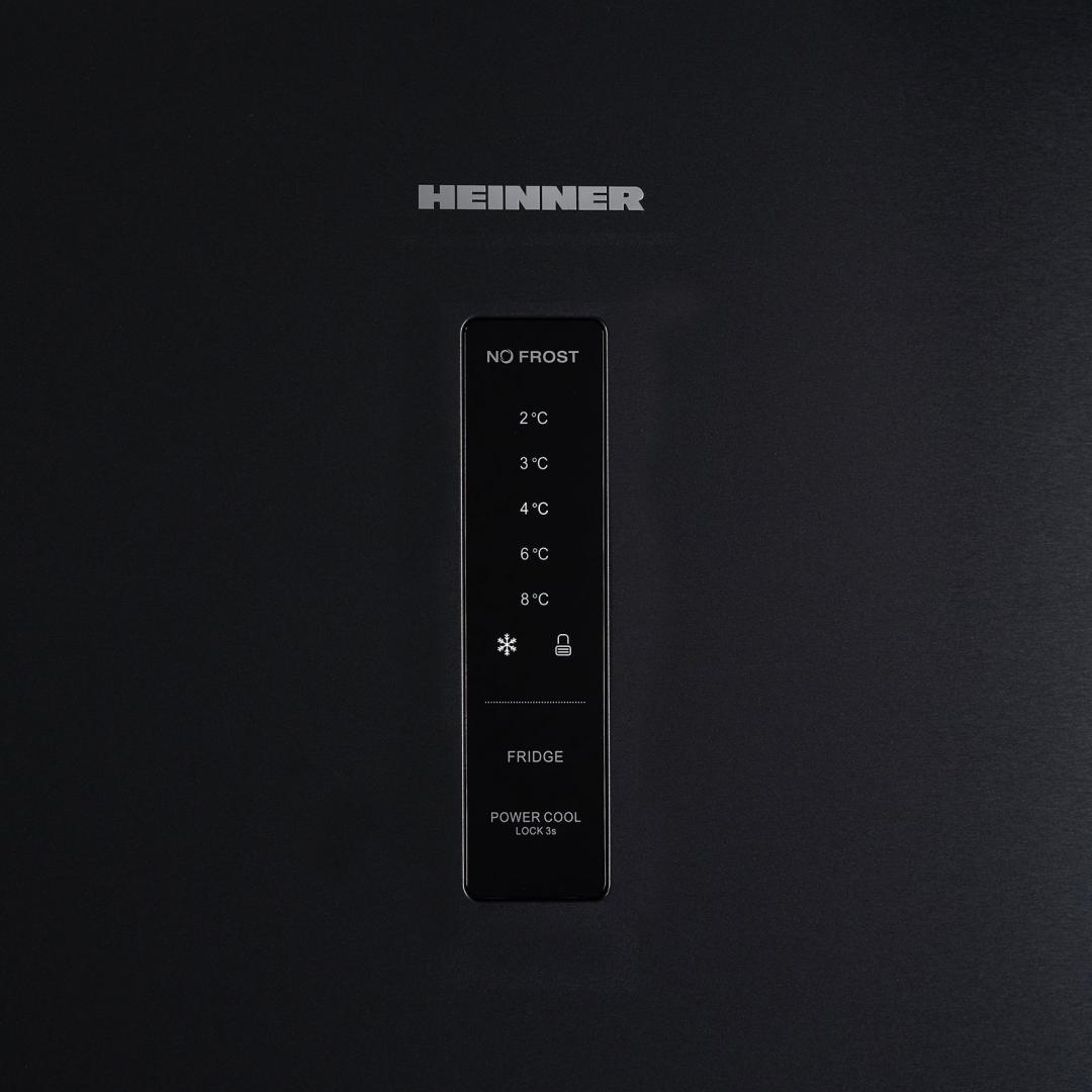 Frigider cu doua usi HEINNER HF-HM413NFDXWDE++, No Frost, 413 l, Clasa E, Compresor inverter, Dozator apa, Gri antracit texturat [3]