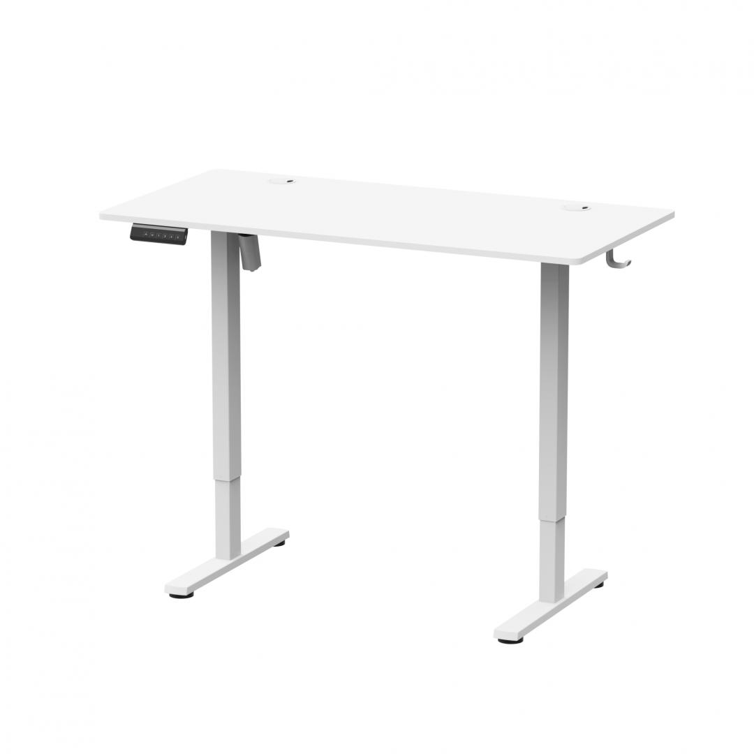 Birou Ascend cu reglare inaltime electric, alb, 1200x600x730~1180 mm, Capacitate de greutate: 40 kg, Interval de înălțime: 730~1180mm, Număr de motoare: 1, Viteză maximă: 15 mm/s, Panou de control Dig [1]