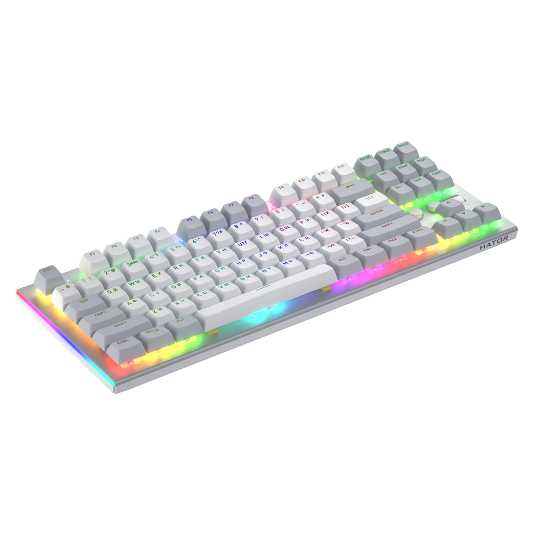Tastatura Mecanica Gaming HATOR Gravity TKL, RGB, USB, Alb, EN US [2]