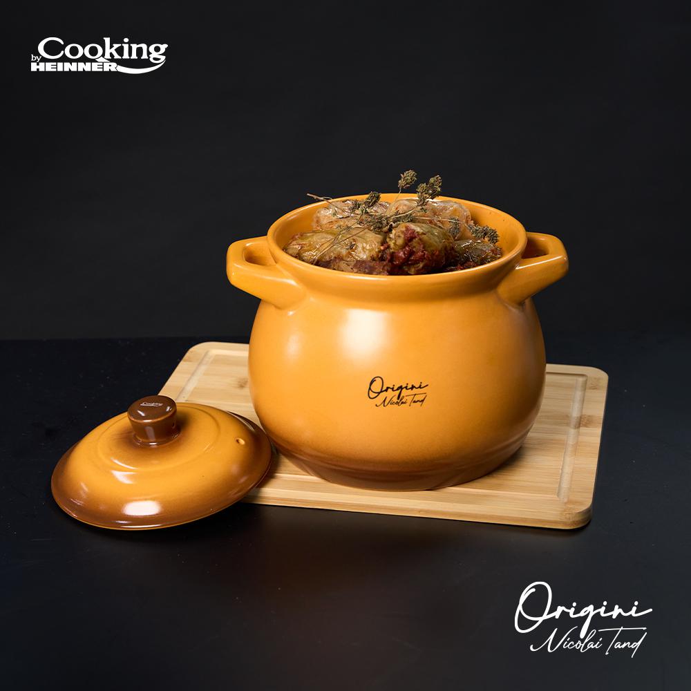 OALA CERAMICA CU CAPAC, 14.5x16 CM, 3 L, NICOLAI TAND, ORIGINI, COOKING BY HEINNER [7]