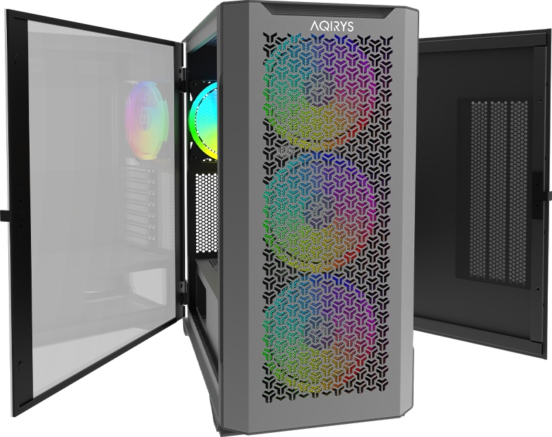 Carcasa AQIRYS AQUILLA, RGB, Mid Tower, Black [3]