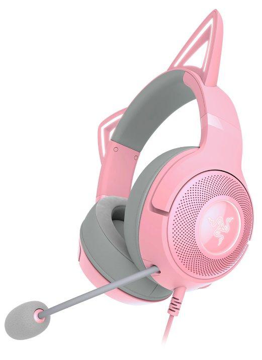 Casti audio - Casti Head-band Razer Kraken Kitty V2, Wired, Roz