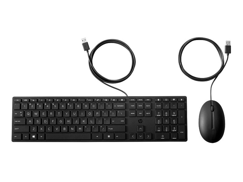 Kit mouse tastatura - Kit wired tastatura si mouse HP 320MK, taste numerice, negru