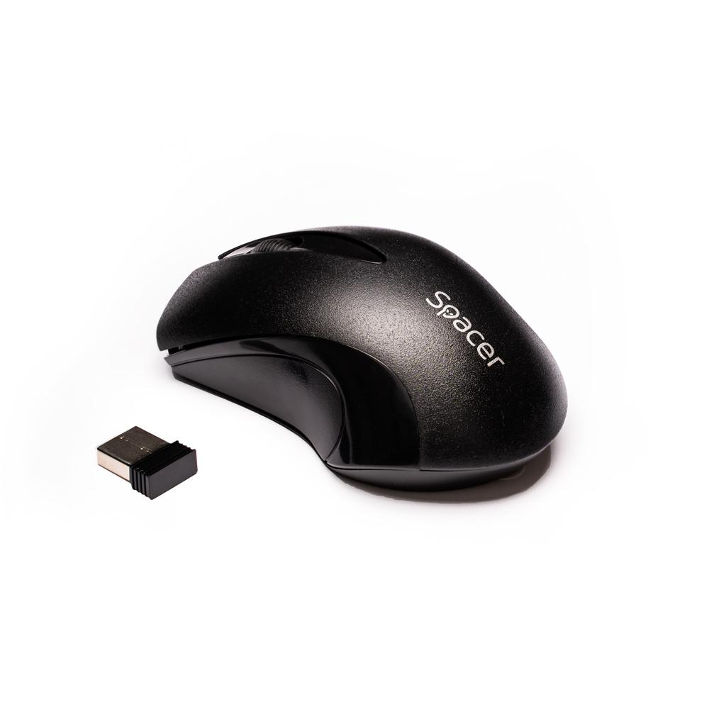 Mouse - Mouse Wireless SPACER SPMO-W12, 1001 2000 dpi, Negru