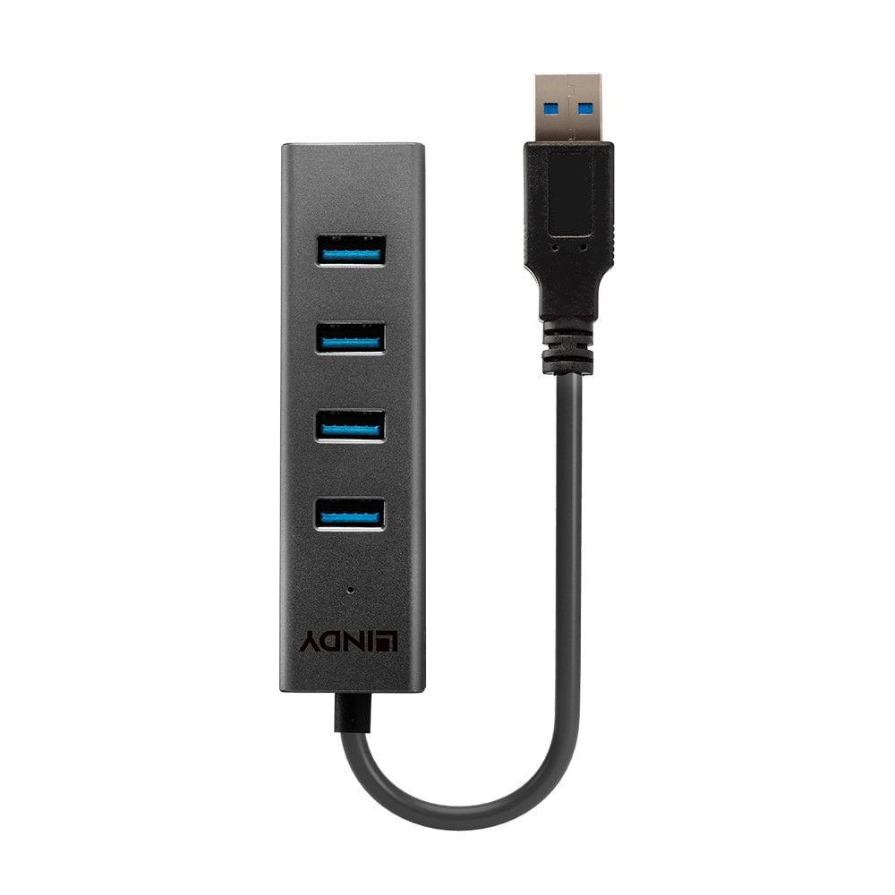 Hub-uri USB - Hub USB Lindy 4 Port USB 3.0 Hub, USB-A, 4 porturi, Negru