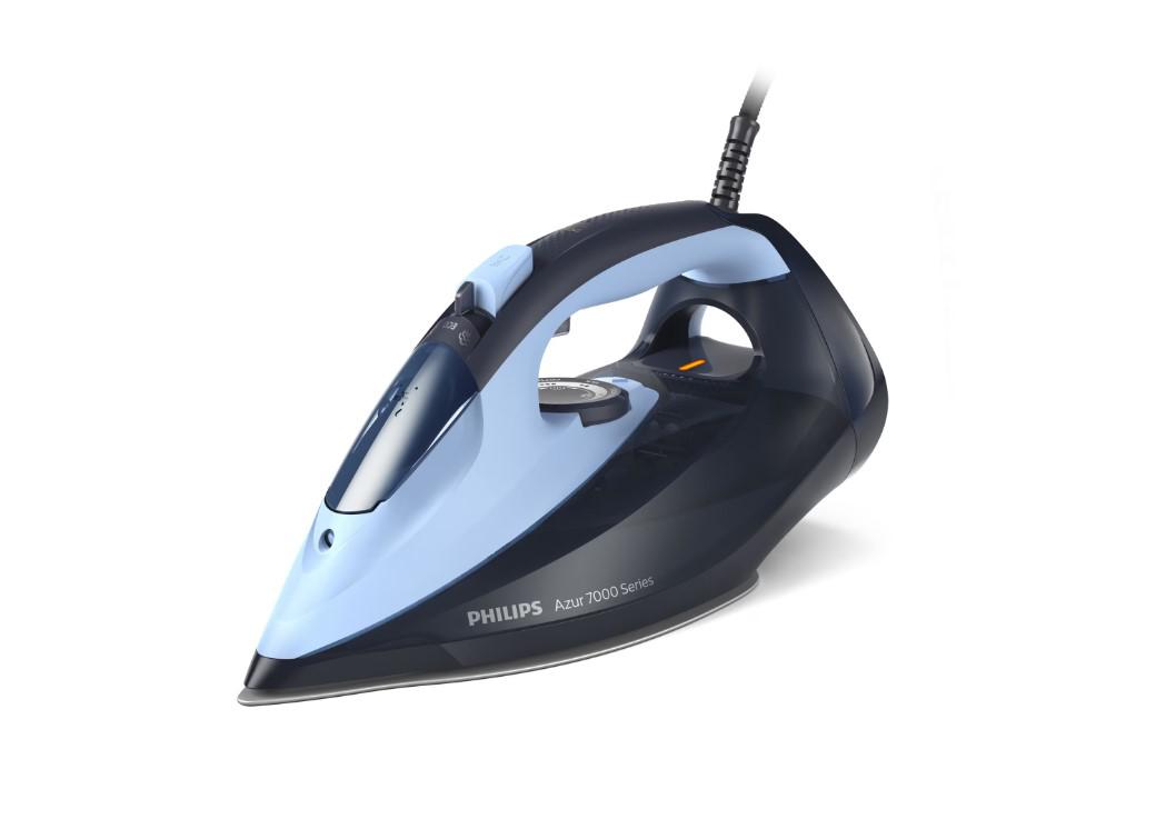 Ingrijire tesaturi - Fier de calcat Philips Azur DST7041/20, 2800W, debit de abur continuu de 50g/min si jet de abur de 250 g, talpa SteamGlide Elite, rezervor de 300ml si sistem de curatare automata cu rezervor integrat 