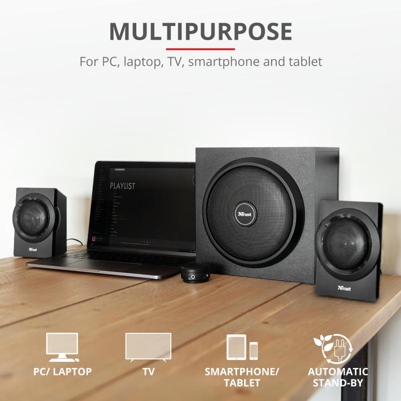 Sistem audio Trust Yuri 2.1, 60W, negru [5]
